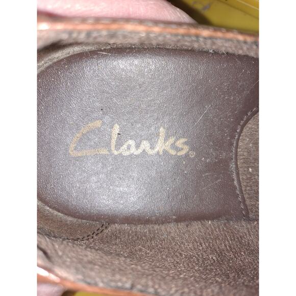 Clarks Women's Brown Leather Slip On‎ Bendables Zipper Loafer - Picture 7 of 8